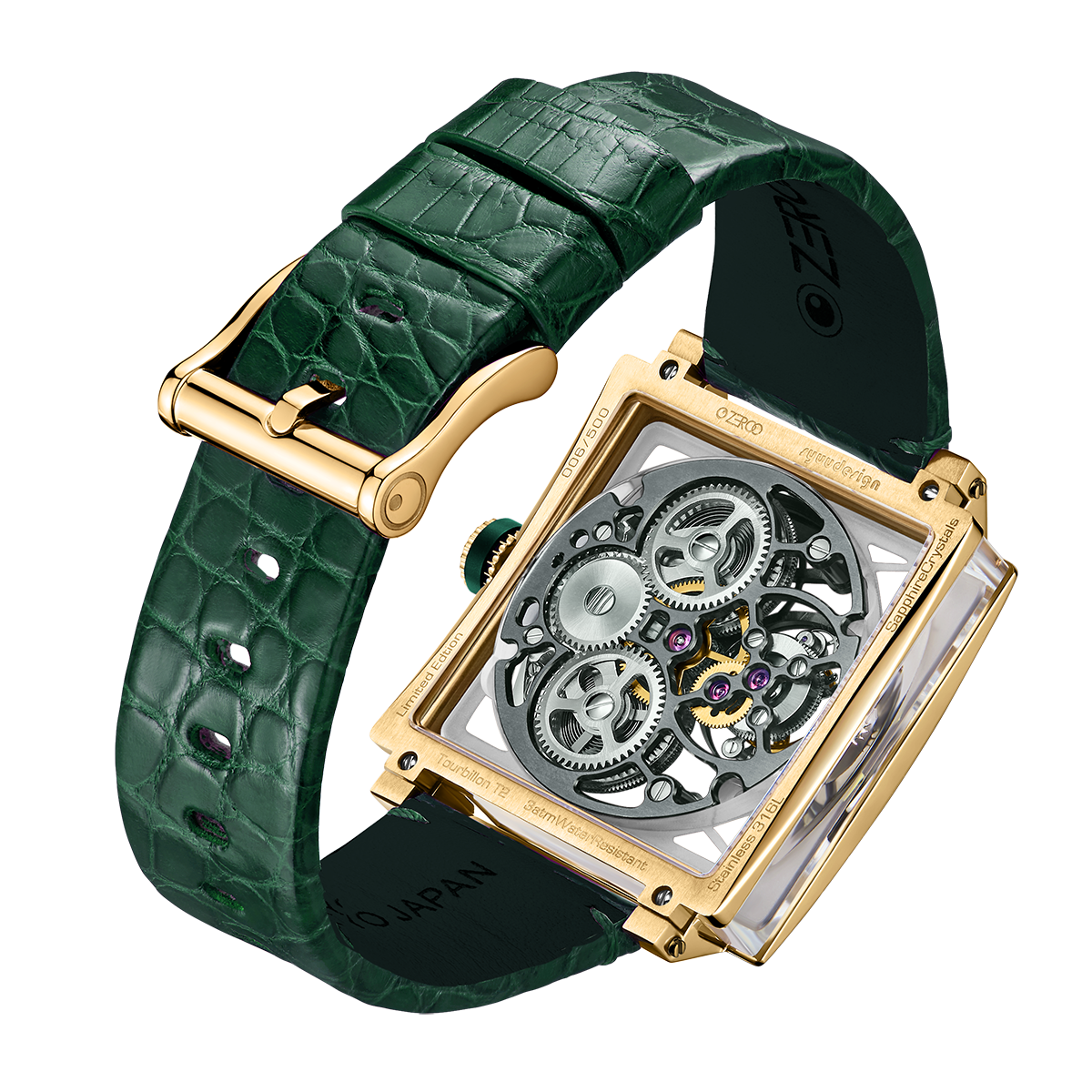 ZEROO T1 THE ARCHER FULL SKELETON TOURBILLONMANUAL TOURBILLON WATCH FOR GENTS - ZT002GGR