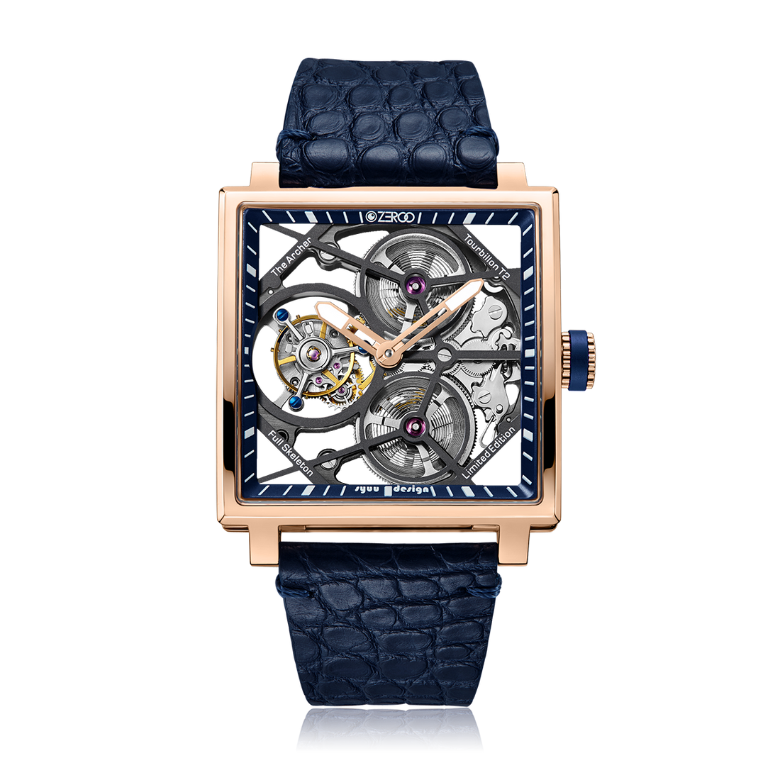 ZEROO T1 THE ARCHER
FULL SKELETON TOURBILLONMANUAL TOURBILLON WATCH FOR GENTS - ZT002RBL