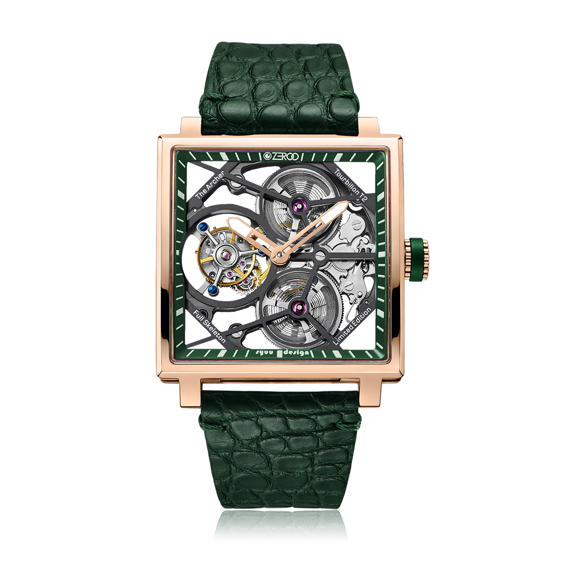 ZEROO T1 THE ARCHER
FULL SKELETON TOURBILLONMANUAL TOURBILLON WATCH FOR MEN - ZT002RGR