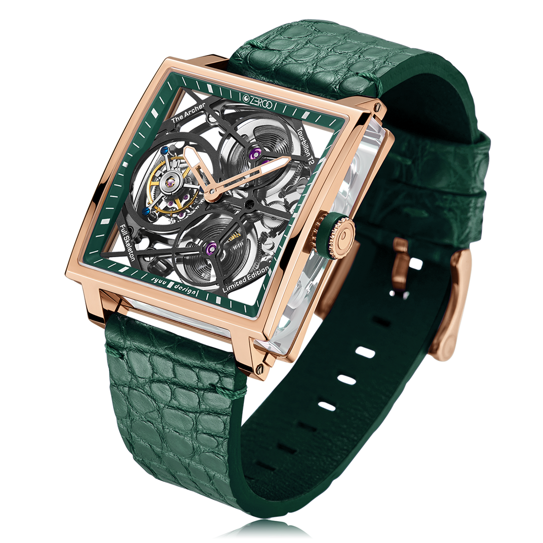 ZEROO T1 THE ARCHER
FULL SKELETON TOURBILLONMANUAL TOURBILLON WATCH FOR MEN - ZT002RGR
