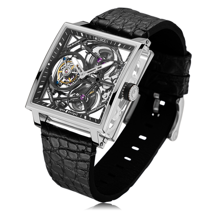ZEROO T1 THE ARCHER FULL SKELETON TOURBILLONMANUAL TOURBILLON WATCH FOR GENTS - ZT002SBK