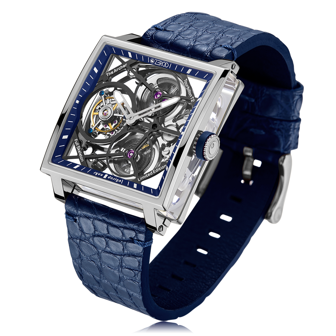 ZEROO T1 THE ARCHER
FULL SKELETON TOURBILLONMANUAL TOURBILLON WATCH FOR GENTS - ZT002SBL