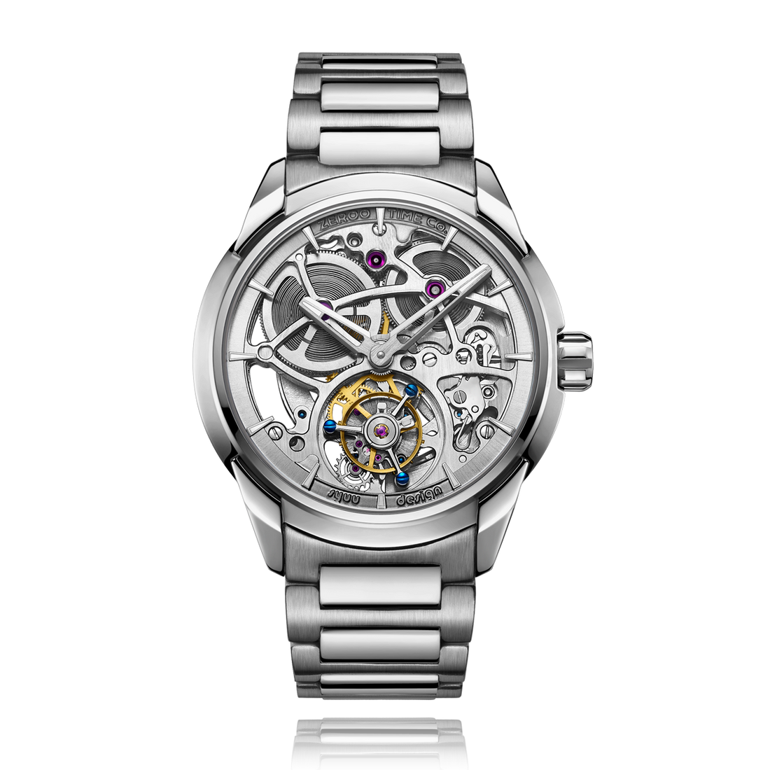 ZEROO T3 THE LEO AUTOMATIC SKELETON TOURBILLONAUTOMATIC TOURBILLON WATCH FOR GENTS - ZT003SSV