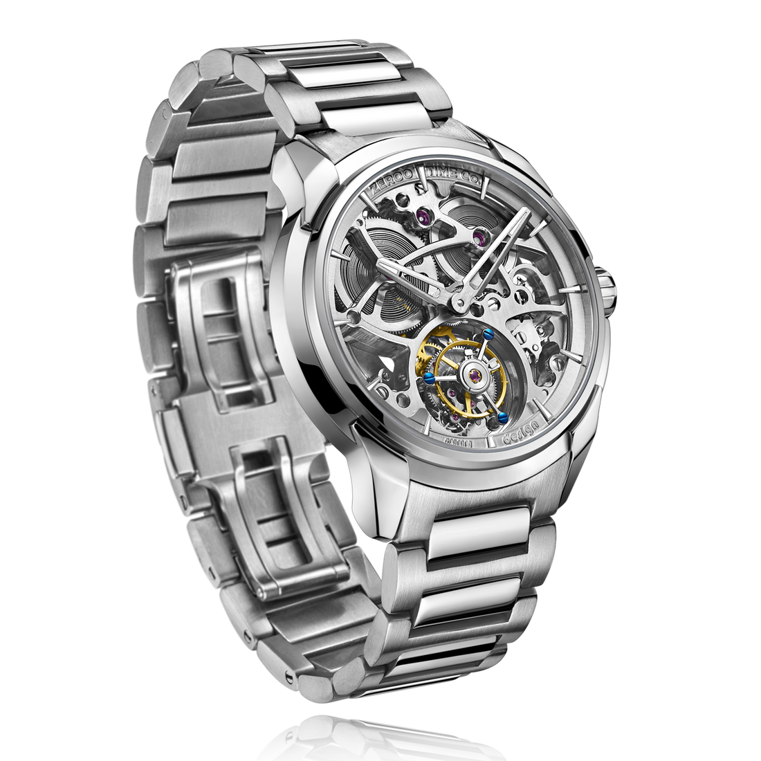 ZEROO T3 THE LEO AUTOMATIC SKELETON TOURBILLONAUTOMATIC TOURBILLON WATCH FOR GENTS - ZT003SSV