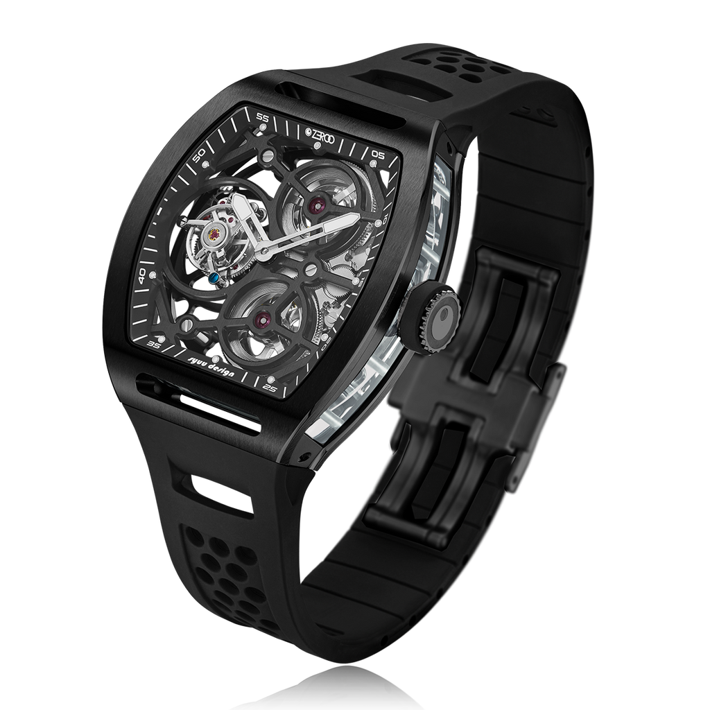 ZEROO T4-01 THE ARCHER FULL SKELETON TOURBILLON  Watch For Gents - ZT004-01BBK