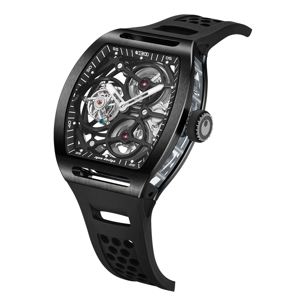 ZEROO T4-01 THE ARCHER FULL SKELETON TOURBILLON  Watch For Gents - ZT004-01BBK