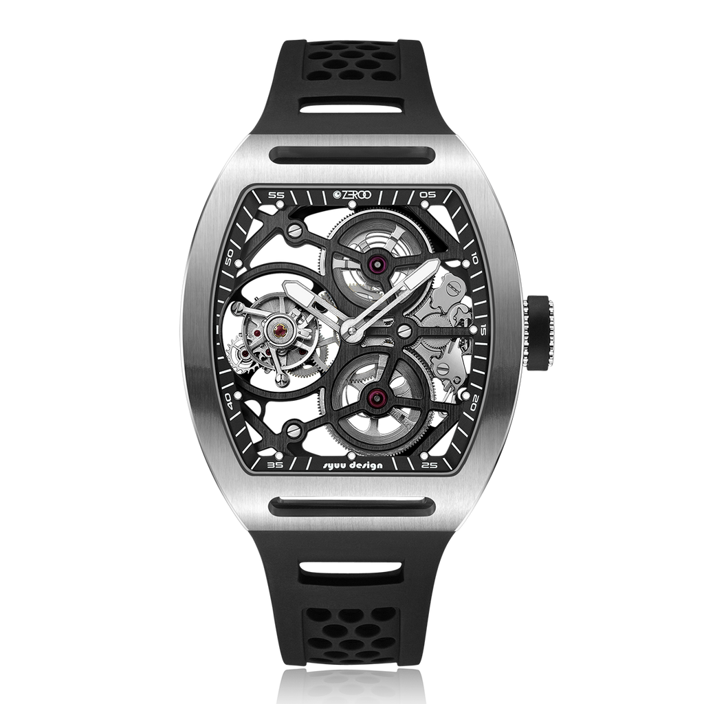ZEROO T4-01 THE ARCHER FULL SKELETON TOURBILLON  Watch For Gents - ZT004-01SBK
