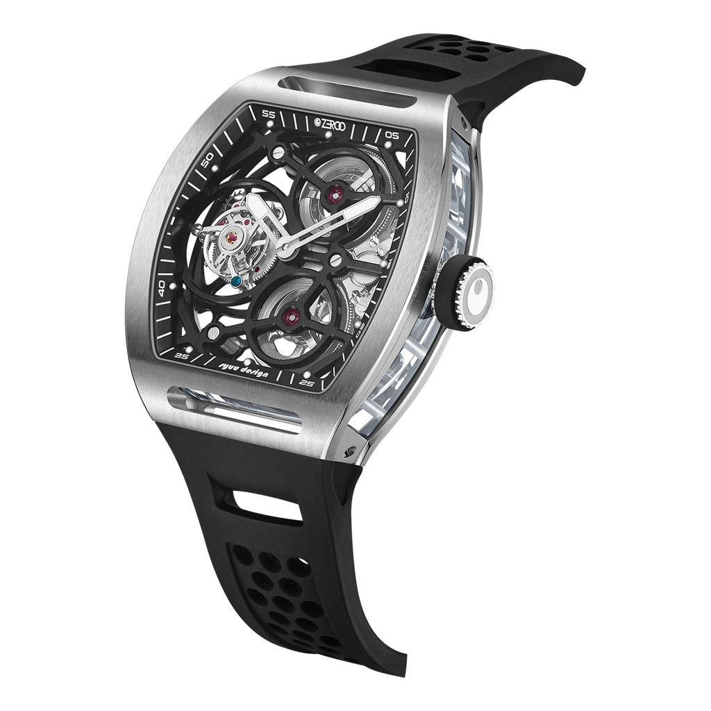 ZEROO T4-01 THE ARCHER FULL SKELETON TOURBILLON  Watch For Gents - ZT004-01SBK
