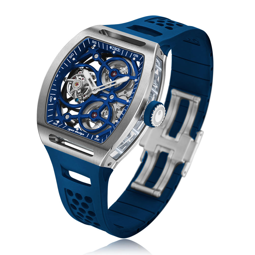 ZEROO T4-01 THE ARCHER FULL SKELETON TOURBILLON  Watch For Gents - ZT004-01SBL