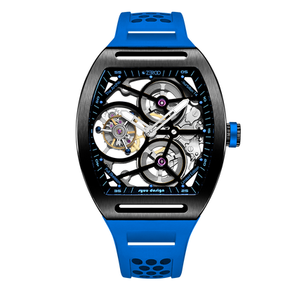 ZEROO T4 THE ARCHER FULL SKELETON TOURBILLONMANUAL TOURBILLON WATCH FOR GENTS - ZT004BLB