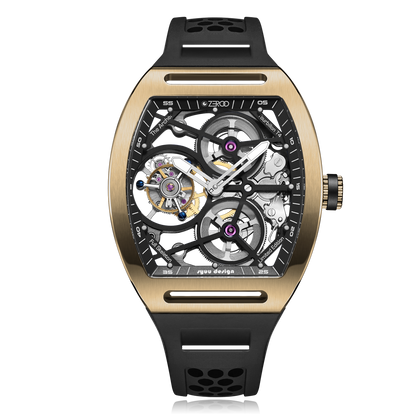 ZEROO T4 THE ARCHER FULL SKELETON TOURBILLONMANUAL TOURBILLON WATCH FOR GENTS - ZT004GBK