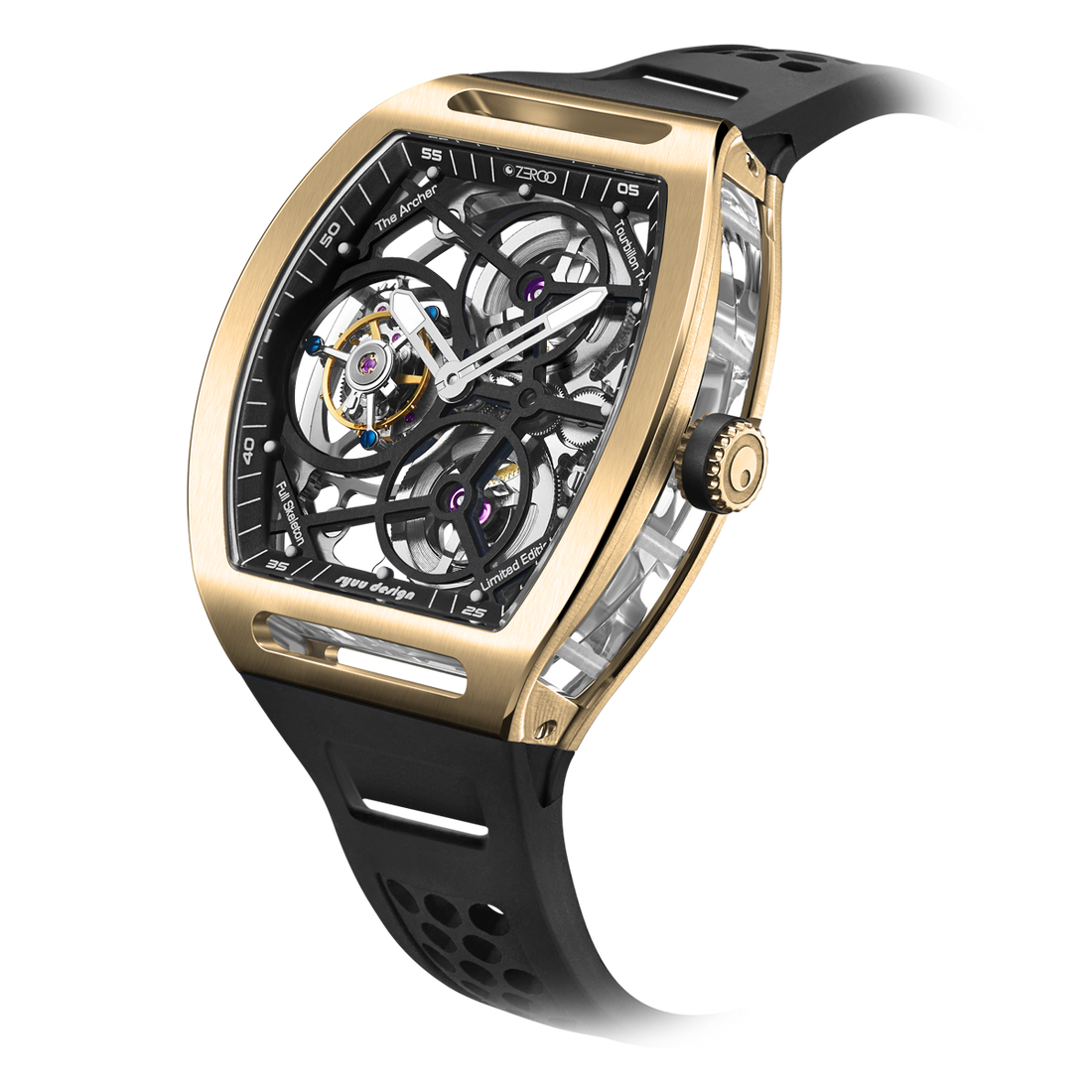 ZEROO T4 THE ARCHER
FULL SKELETON TOURBILLONMANUAL TOURBILLON WATCH FOR GENTS - ZT004GBK