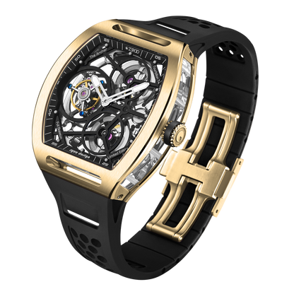 ZEROO T4 THE ARCHER FULL SKELETON TOURBILLONMANUAL TOURBILLON WATCH FOR GENTS - ZT004GBK