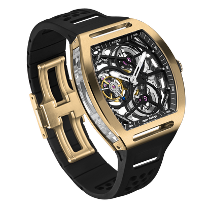 ZEROO T4 THE ARCHER FULL SKELETON TOURBILLONMANUAL TOURBILLON WATCH FOR GENTS - ZT004GBK