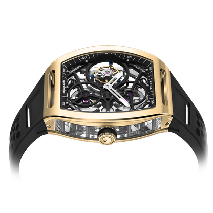 ZEROO T4 THE ARCHER FULL SKELETON TOURBILLONMANUAL TOURBILLON WATCH FOR GENTS - ZT004GBK