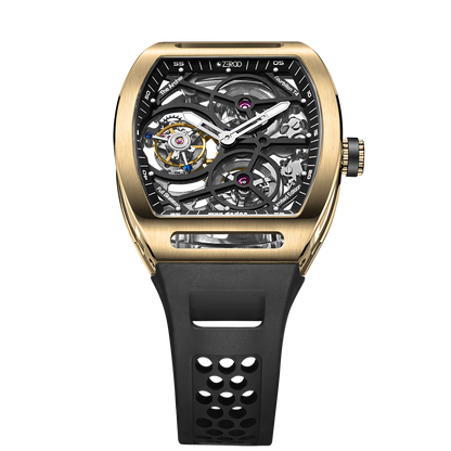 ZEROO T4 THE ARCHER FULL SKELETON TOURBILLONMANUAL TOURBILLON WATCH FOR GENTS - ZT004GBK