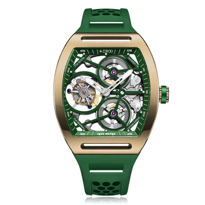 ZEROO T4 THE ARCHER
FULL SKELETON TOURBILLONMANUAL TOURBILLON WATCH FOR GENTS - ZT004GGR