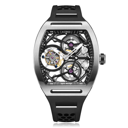 ZEROO T4 THE ARCHER FULL SKELETON TOURBILLONMANUAL TOURBILLON WATCH FOR GENTS - ZT004SBK