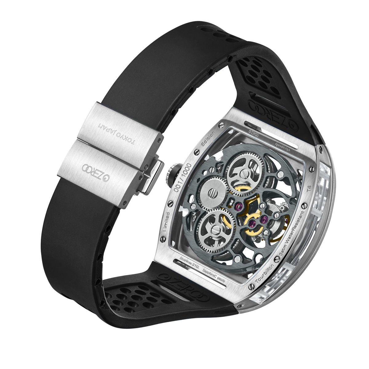 ZEROO T4 THE ARCHER FULL SKELETON TOURBILLONMANUAL TOURBILLON WATCH FOR GENTS - ZT004SBK