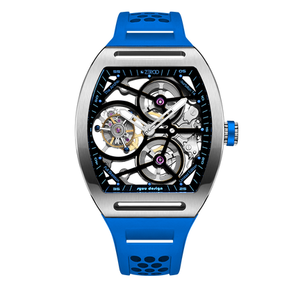 ZEROO T4 THE ARCHER FULL SKELETON TOURBILLONMANUAL TOURBILLON WATCH FOR GENTS - ZT004SLB