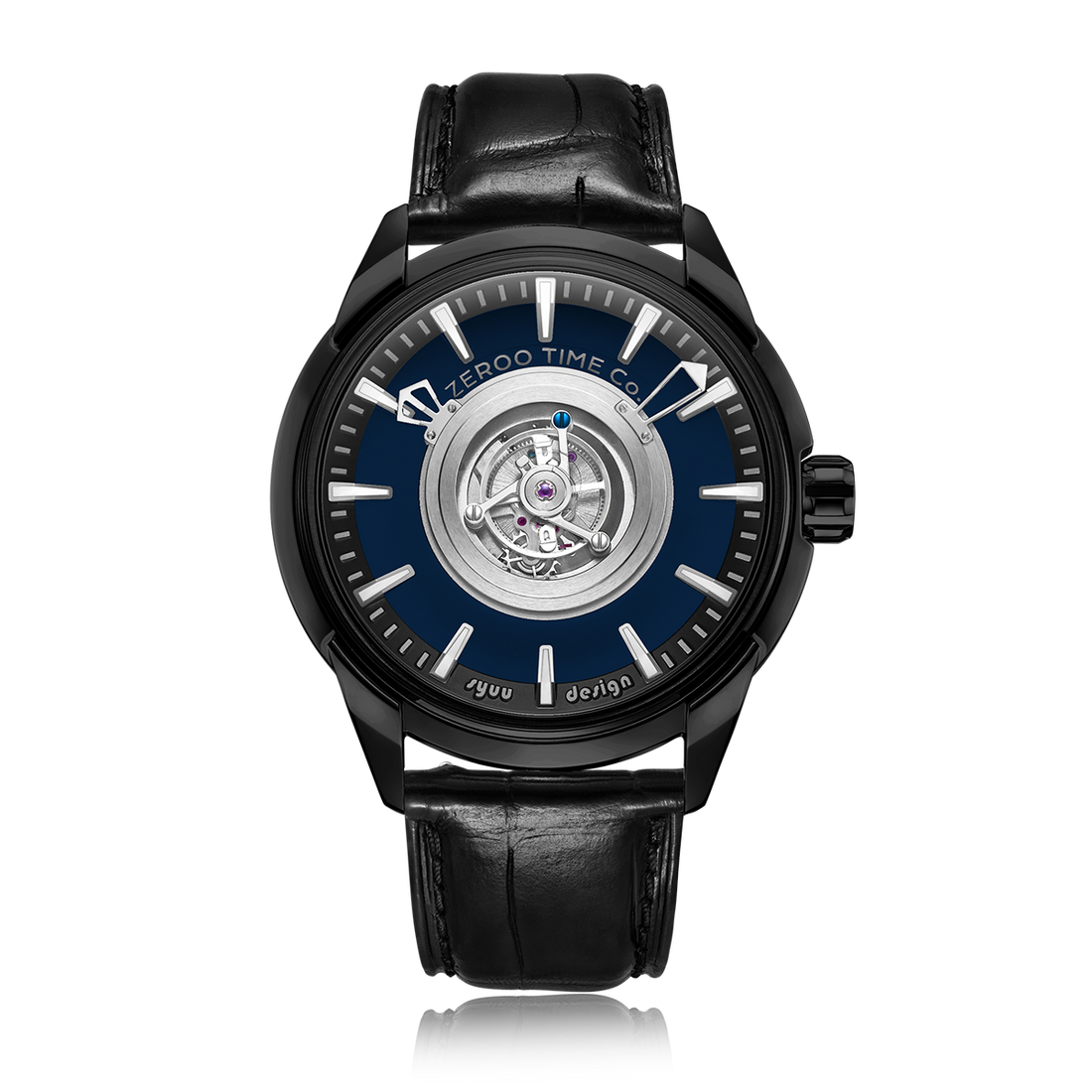 ZEROO T6 THE QUASER CENTER TOURBILLONMANUAL TOURBILLON WATCH FOR GENTS - ZT006BBL
