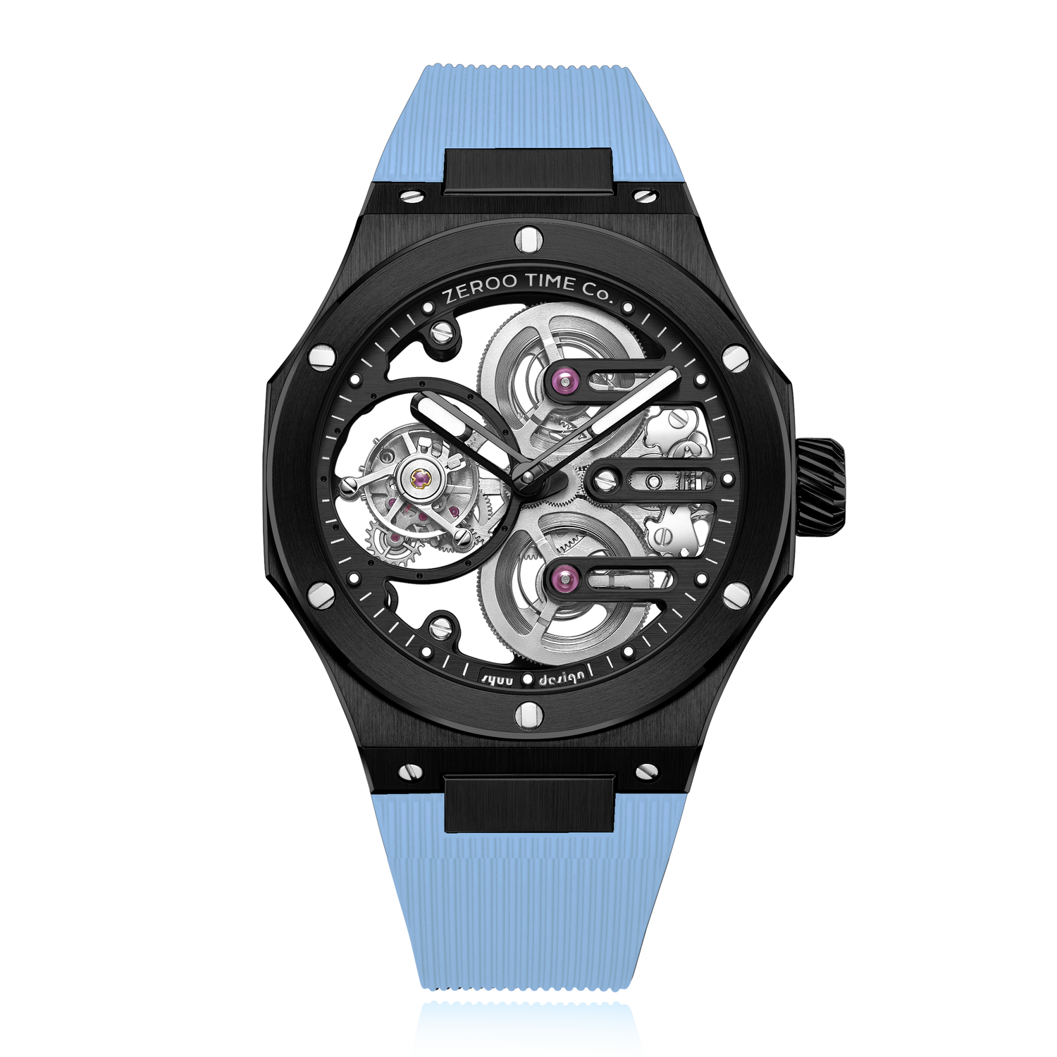 ZEROO T8 THE ORION FULL SKELETON TOURBILLONMANUAL TOURBILLON WATCH FOR GENTS - ZT008BBLB