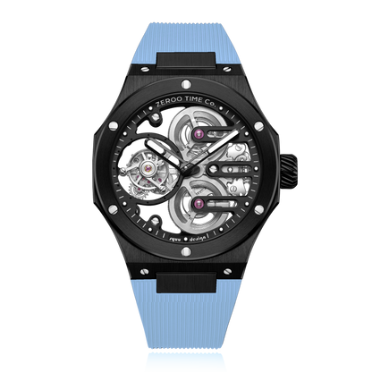 ZEROO T8 THE ORION FULL SKELETON TOURBILLONMANUAL TOURBILLON WATCH FOR GENTS - ZT008BBLB