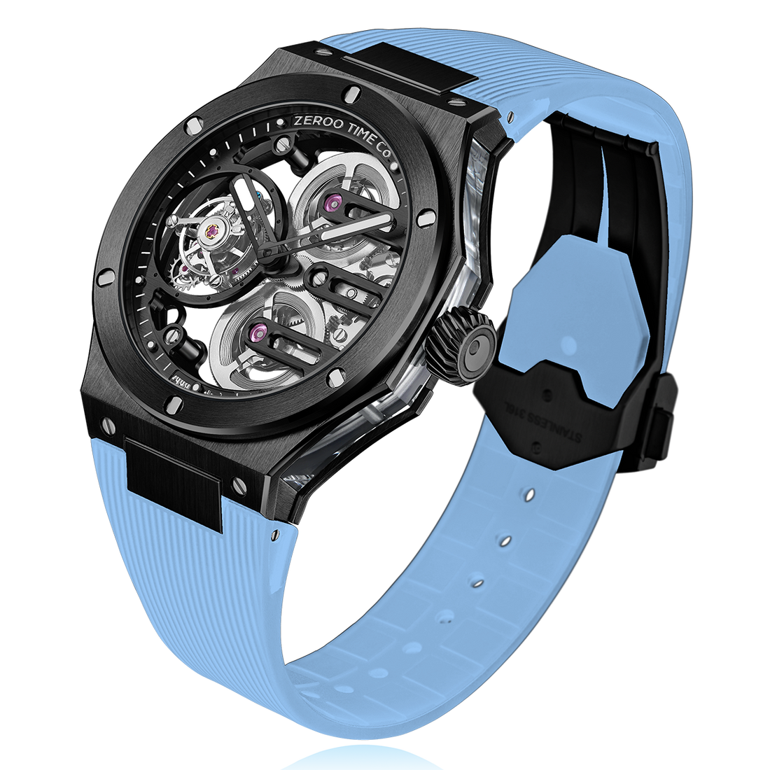 ZEROO T8 THE ORION
FULL SKELETON TOURBILLONMANUAL TOURBILLON WATCH FOR GENTS - ZT008BBLB