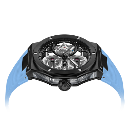 ZEROO T8 THE ORION FULL SKELETON TOURBILLONMANUAL TOURBILLON WATCH FOR GENTS - ZT008BBLB