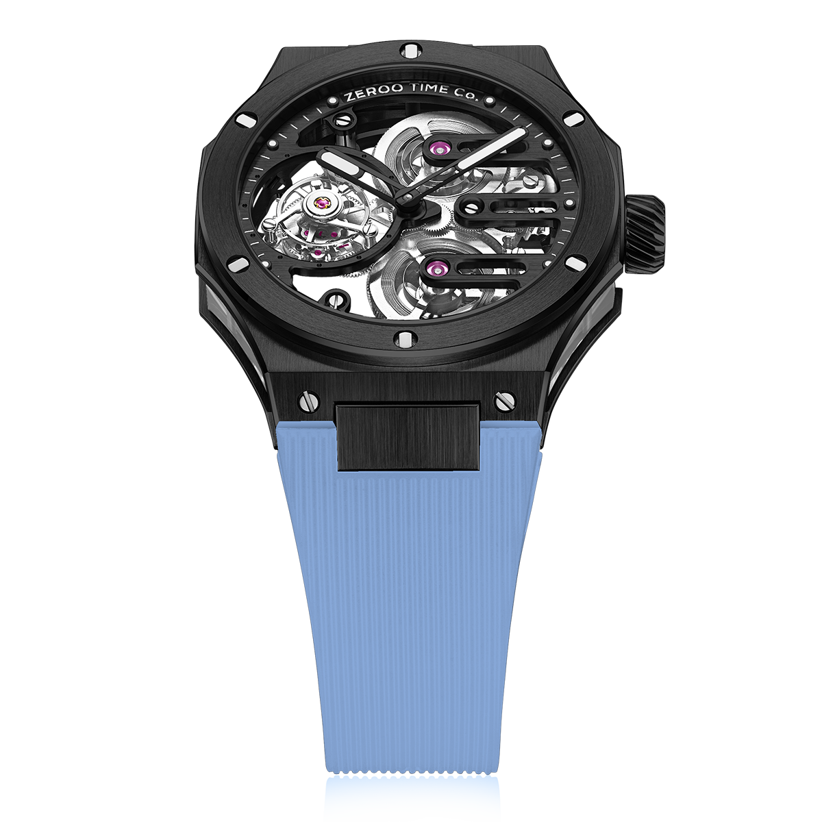 ZEROO T8 THE ORION FULL SKELETON TOURBILLONMANUAL TOURBILLON WATCH FOR GENTS - ZT008BBLB