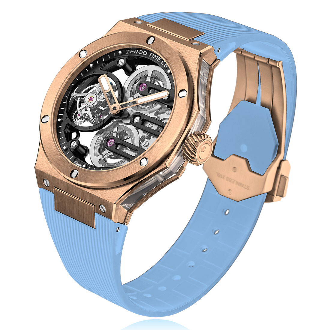 ZEROO T8 THE ORION
FULL SKELETON TOURBILLONMANUAL TOURBILLON WATCH FOR GENTS - ZT008RBLB