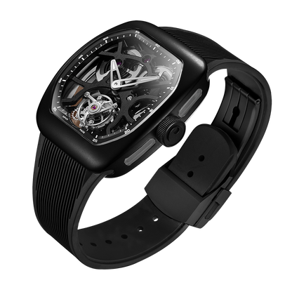 ZEROO T9-01 UFO FULL SKELETON AUTOMATIC TOURBILLON  Watch For Gents - ZT009-01SBBB