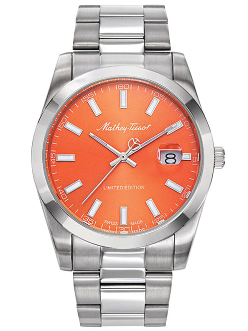 Mathey-Tissot Orange Dial Limited Edition Analog Watch for Men - H451O