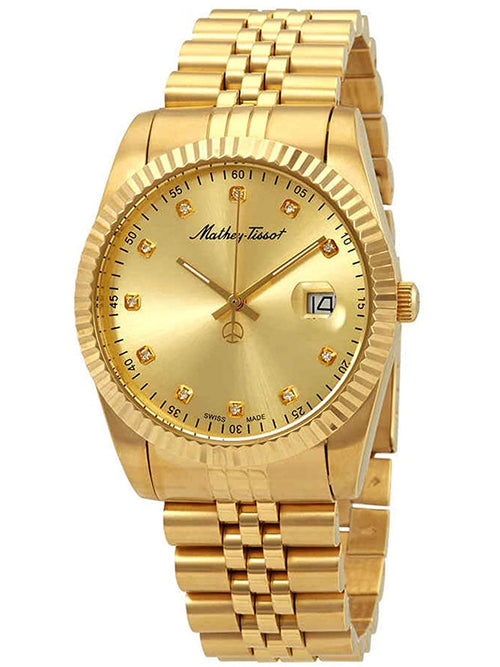 Mathey-Tissot Analog Gold Dial Men's Watch-4341639250