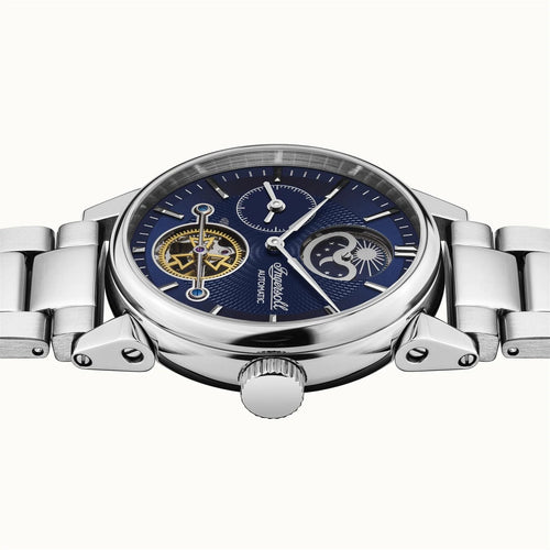 Ingersoll 1892 The Swing Gents Automatic Watch with Blue Dial and Stainless Steel Bracelet - I07501B