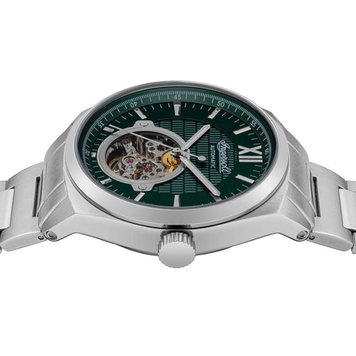 Ingersoll 1892 The Shelby Automatic Mens Watch with Green Dial and Stainless Steel Bracelet - I10903B