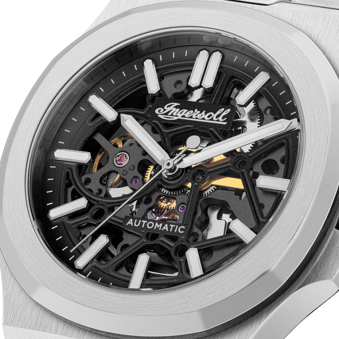 Ingersoll 1892 The Catalina Automatic Mens Watch with Black Dial and Stainless Steel Bracelet - I12501