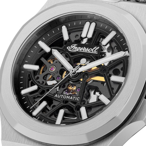 Ingersoll 1892 The Catalina Automatic Mens Watch with Black Dial and Black Leather Strap - I12502