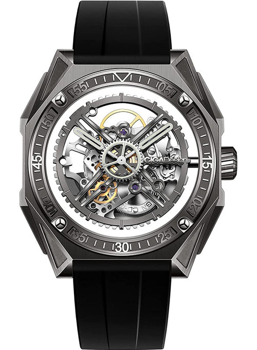 CIGA Design Automatic Mechanical Wristwatch Gunmetal Dial Men's Watch - M051-TT01-W6B