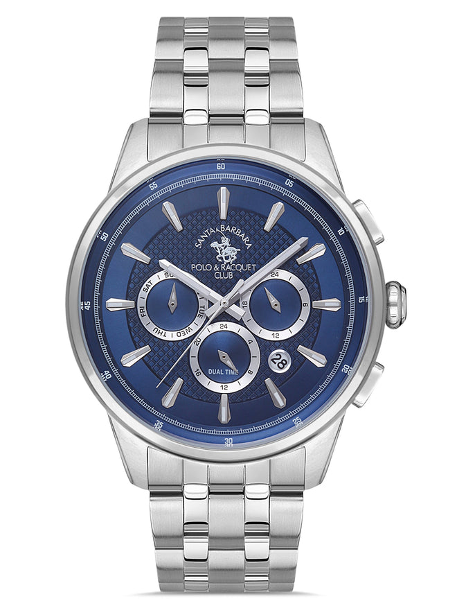 Santa barbara polo & racquet club D.Blue Dial Chronograph Watch For Men - SB.1.10385-2