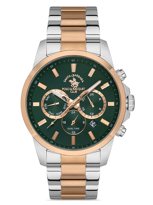 Santa barbara polo & racquet club Green Dial Chronograph Watch For Men - SB.1.10401-3
