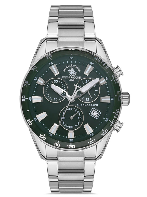 Santa barbara polo & racquet club Green Dial Chronograph Watch For Men - SB.1.10430-3