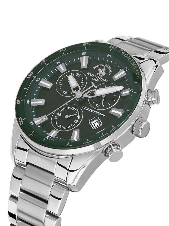 Santa barbara polo & racquet club Green Dial Chronograph Watch For Men - SB.1.10430-3