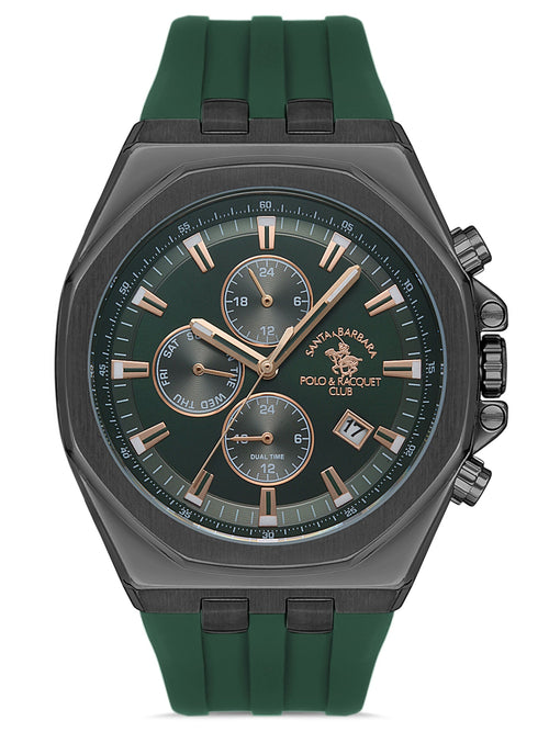 Santa barbara polo & racquet club Green Dial Chronograph Watch For Men - SB.1.10432-5